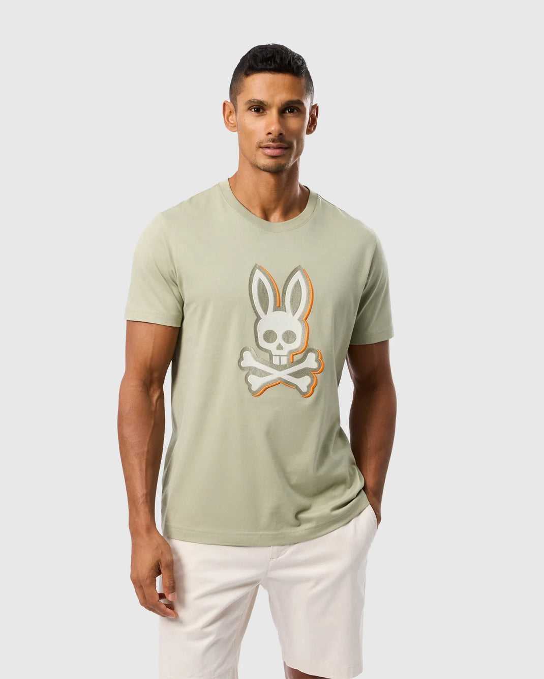 T Shirt Graphique Psycho Bunny Kayden Graphic Tee Seagrass Homme | WOC-62638723